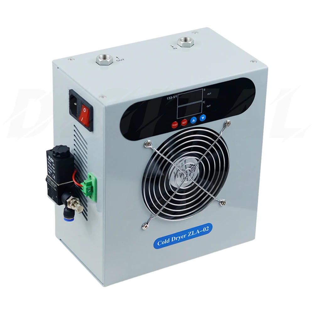 Imagem -03 - Secador de Gás Refrigerado 120l Min Compressor de ar Secagem de ar Comprimido Remoção de Água Filtragem Drenagem Automática Secador Frio