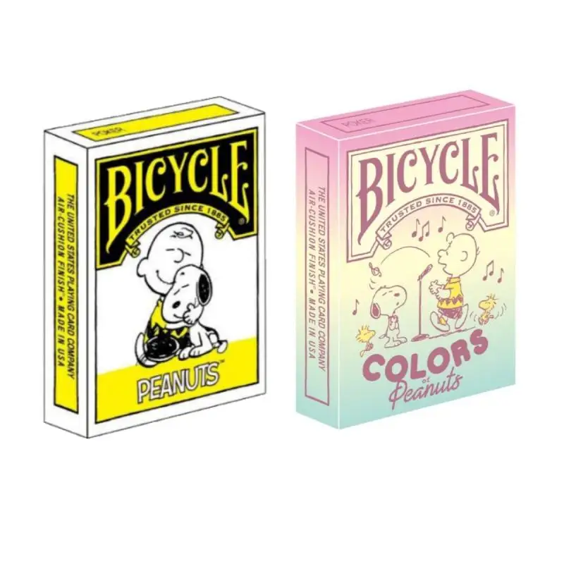 Kawaii Bicycle Snoopy Co Branded Playing Cards Cute Cartoon Anime Card Deck for Cardistry Magic Performance Collection