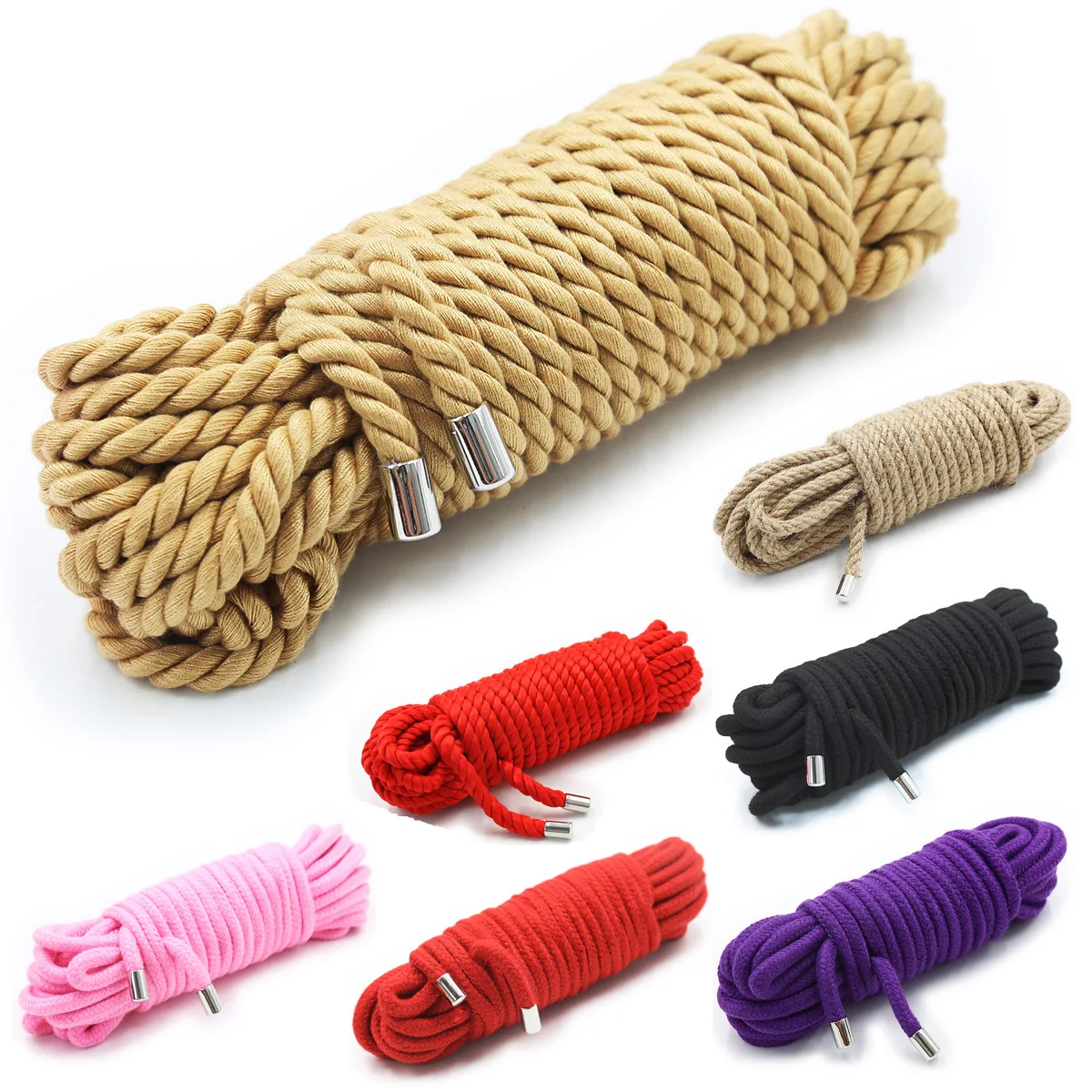 Cuerda de Bondage japonesa de alta calidad, accesorio erótico Shibari para encuadernación, sujeción para tocar, atar, divertido juego de rol esclavo