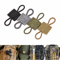 2pcs Tactical Molle System Backpack Buckle PTT Fixed Strap Elastic Molle Ribbon for Antenna Stick Pipe hunting vest accessories