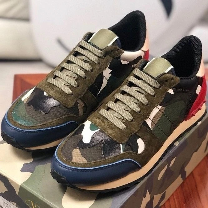 أحذية رجالية مموهة على طراز الشارع، أحذية رياضية راقية كاجوال متعددة الاستخدامات عصرية الأكثر مبيعًا
