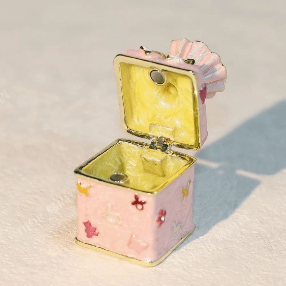 Storage Container Zinc Alloy Jewelry Box Enamel Color Mini Size Storage Box Pink Candy With Lid Trinket Box For Earrings