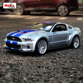 Maisto 1:24 2014 Ford Mustang Street Racer Alloy Sports Car Model Diecast Metal Toy Racing Car Vehicle Model Simulation Children's Gift