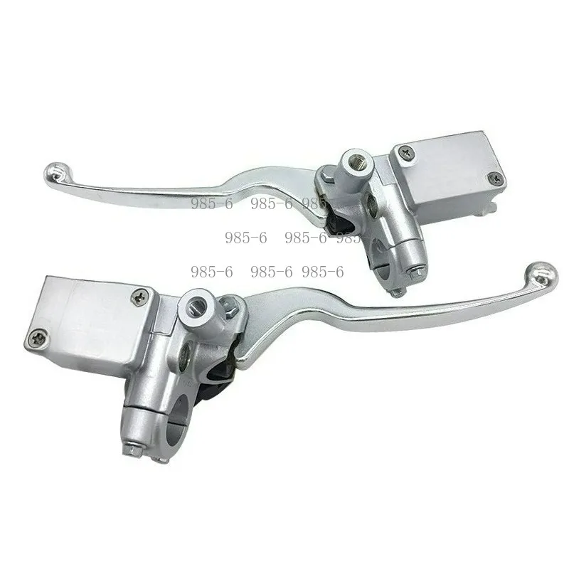 White Universal Side Push Brake Pump, Left & Right Front Rear Brake Upper Pump for Electric Motorcycle LIKE180