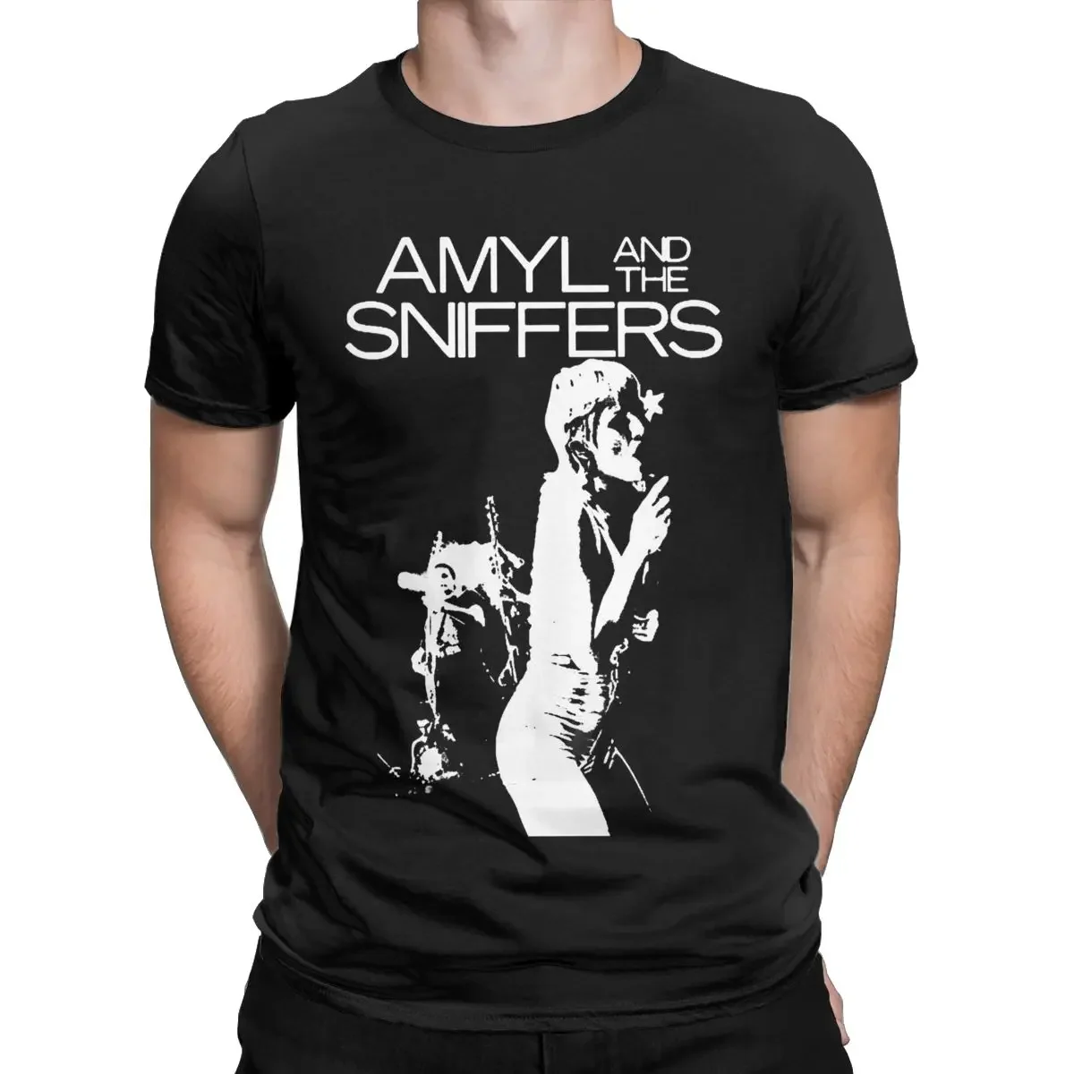 Amyl And The Sniffers T Shirt Merch Men Women's Pure Cotton Humor Tee Shirt Short Sleeve Clothing All Seasons