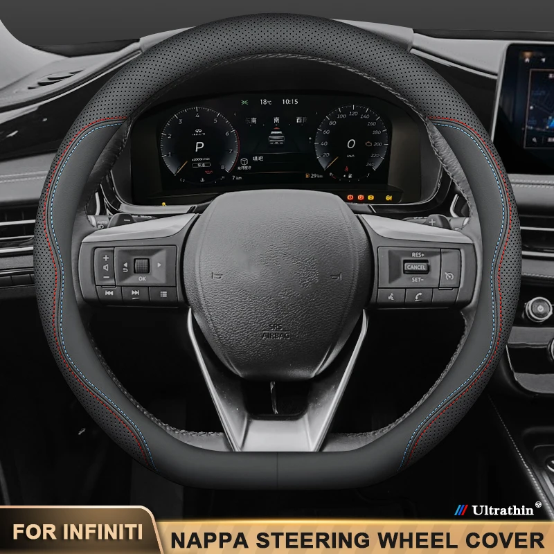 

Car Leather Steering Wheel Cover For Infiniti Q30 Q50 Q60 Q60S Q70 Q70L QX30 QX50 QX60 QX55 QX70 QX80 FX FX35 FX45 EX JX GT M35h