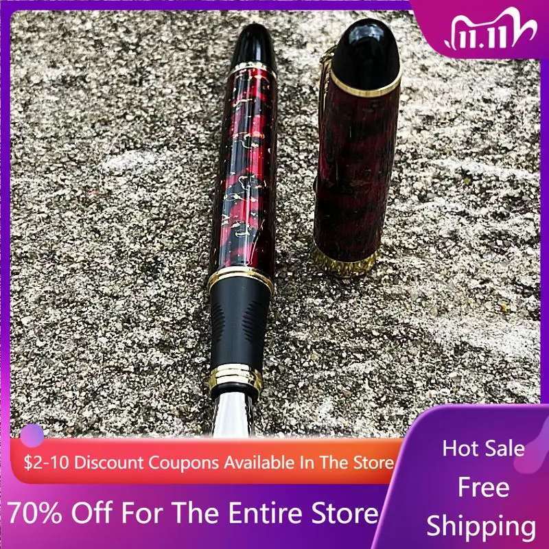 

JINHAO Long Knife Research Fountian Pen Pure No.6 Nibs 1.0mm 3.0mm Practice Calligraphy Pen Ideal for Beginners & Professionals