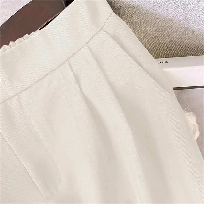 Khaki Office Double Breasted Suits Sets Women Korean New Long Sleeve Blazer Jackets Conjunto Ol High Waist Straight Pants Outfit