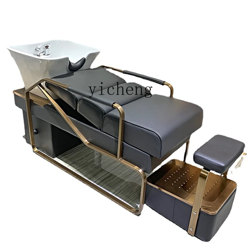 

Zk Semi-Lying Shampoo Bed for Barber Shop Special Ceramic Basin Hair Salon Hairdressing Flushing Bed