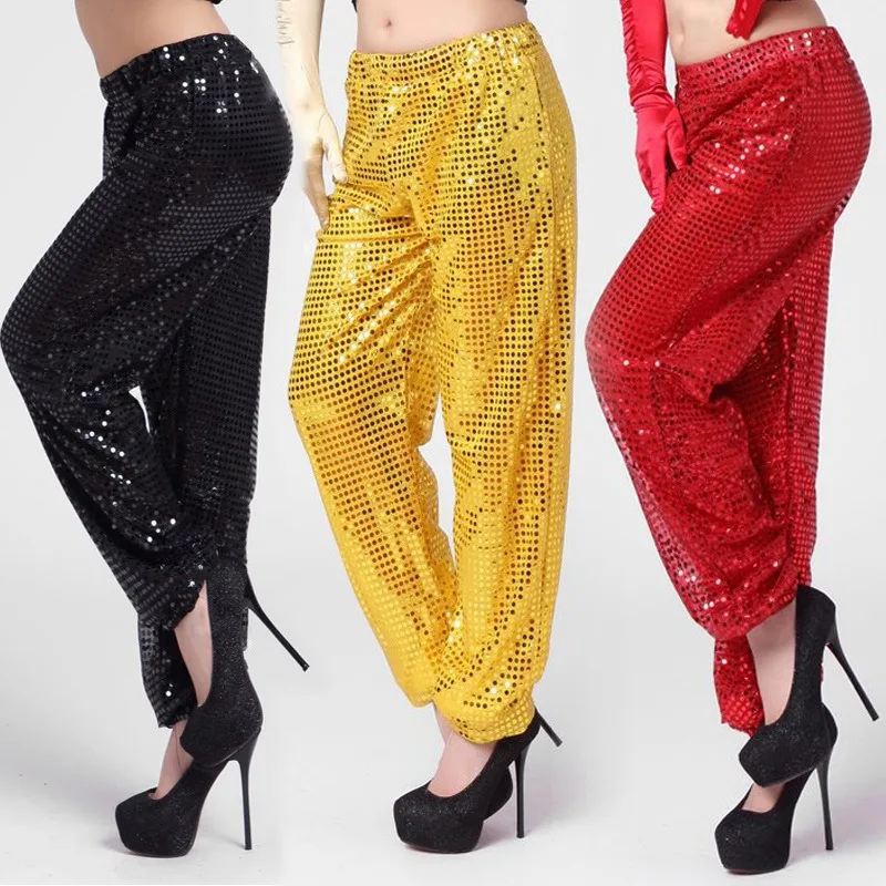 

Shiny Dance Pants Women Hip Hop Stage Performance Outfit