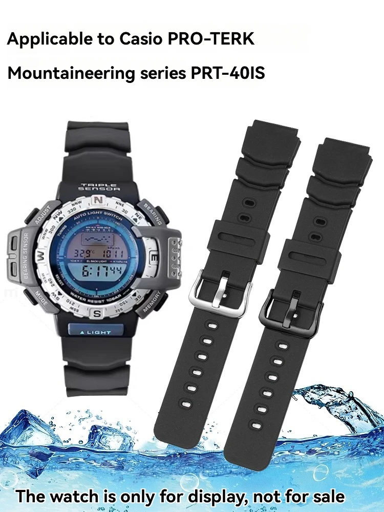 Correa de reloj de resina de 20mm para Casio Pro Trek PRT-40IS, repuesto de correa de goma de silicona resistente al agua para reloj deportivo al aire libre