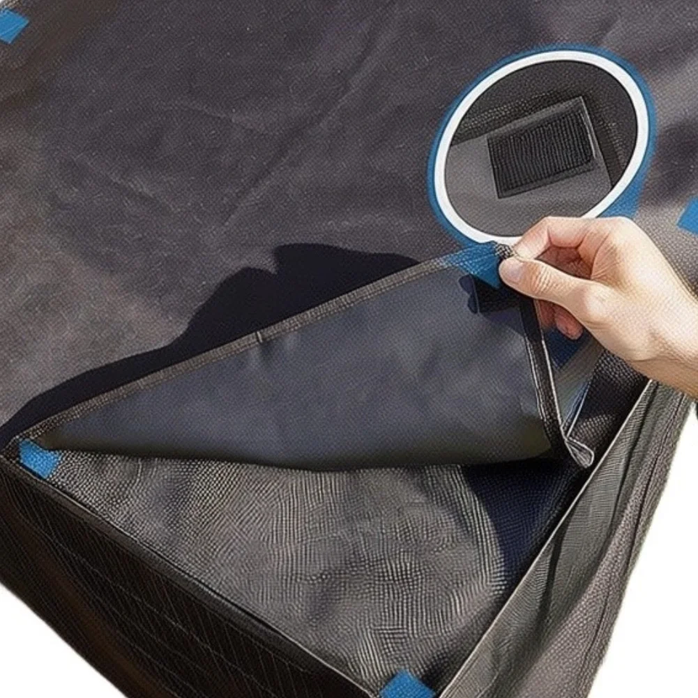 AC Unit Cover Waterproof and Ventilated Mesh Design for Air Circulation and Weather Resistance 600D Fabric Black Multiple Sizes