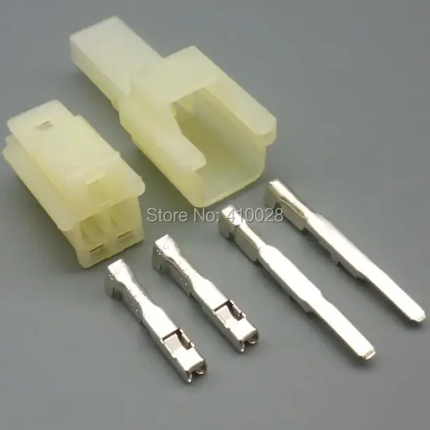 shhworldsea 5/30/100set 2.3mm 2p male female connector motorcycle 6090-1031  6090-1001