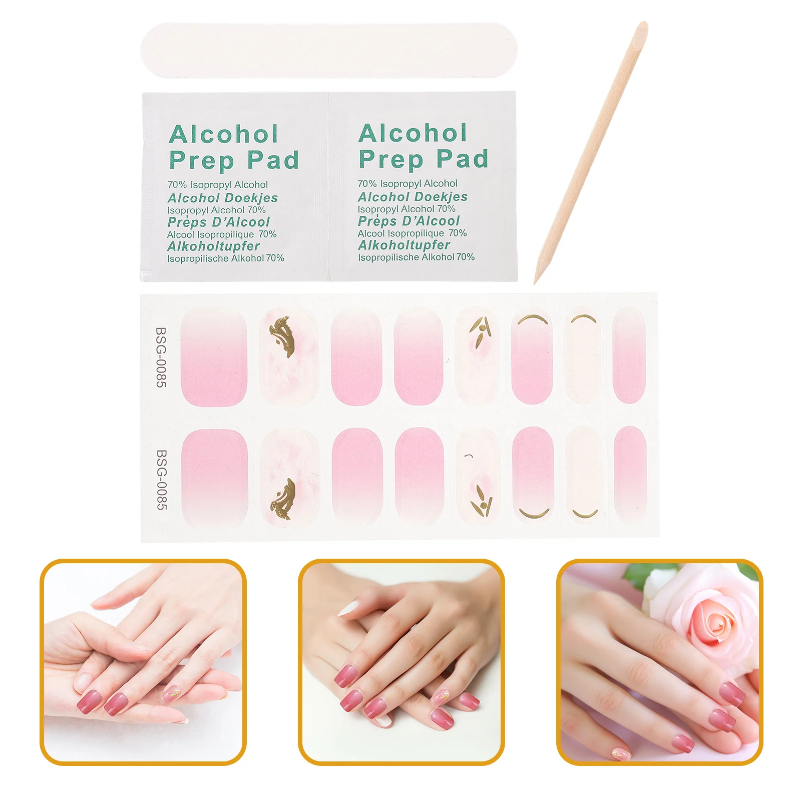 1 set adesivo per unghie semi curato adesivi per unghie in gel manicure unghie fai da te casa salone strisce di gel strisce adesivo