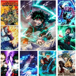 Póster de My Hero Academia de Anime japonés, impresión de papel para el hogar, sala de estar, dormitorio, entrada, Bar, restaurante, cafetería, decoración de pintura artística