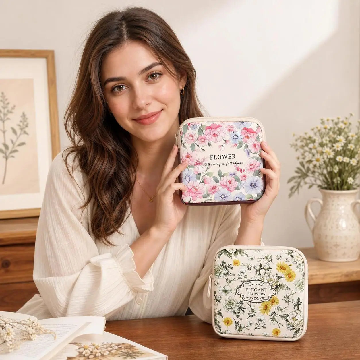 New PVC Sanitary Pads Bag Large Capacity Multipurpose Coin Purse Cosmetic Bag