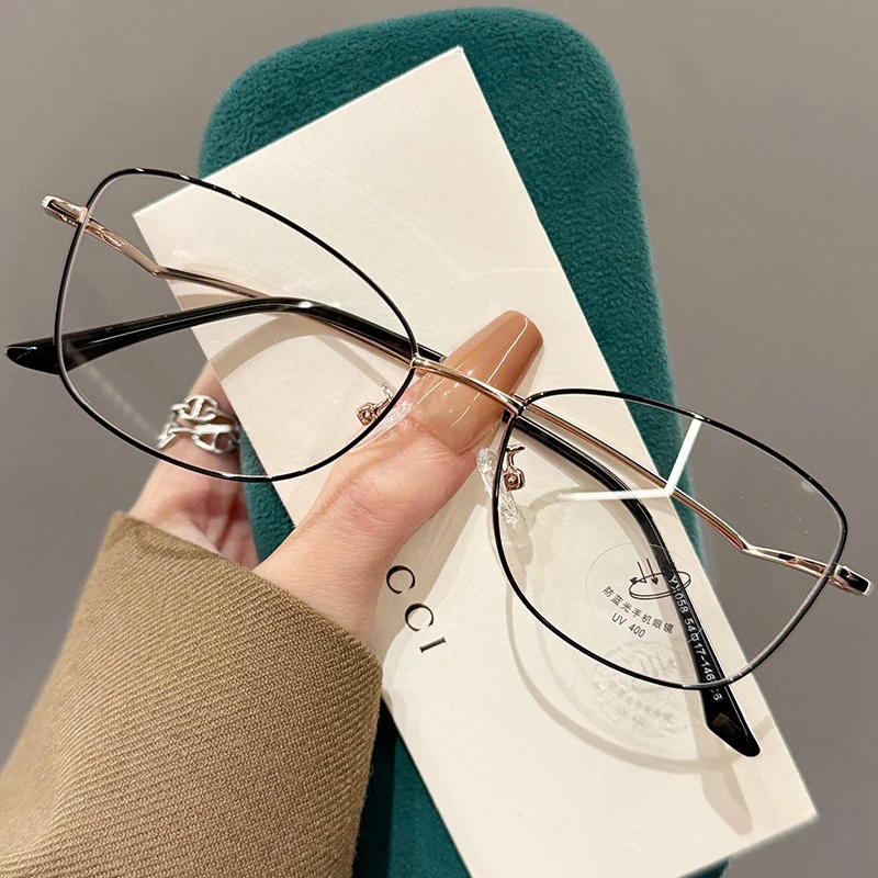OKH Early Autumn Temperament Butterfly-shaped Metal Frame Myopia Glasses for Men and Women Prescription Eyeglasses Reading