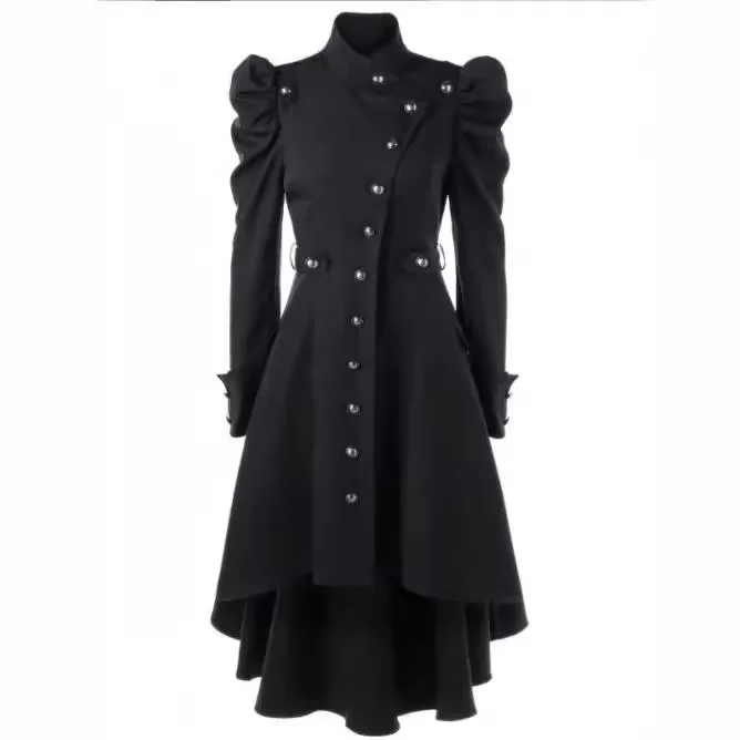 

Windbreaker Stand-up Collar Slim British Style Medium And Long Women's Coat
