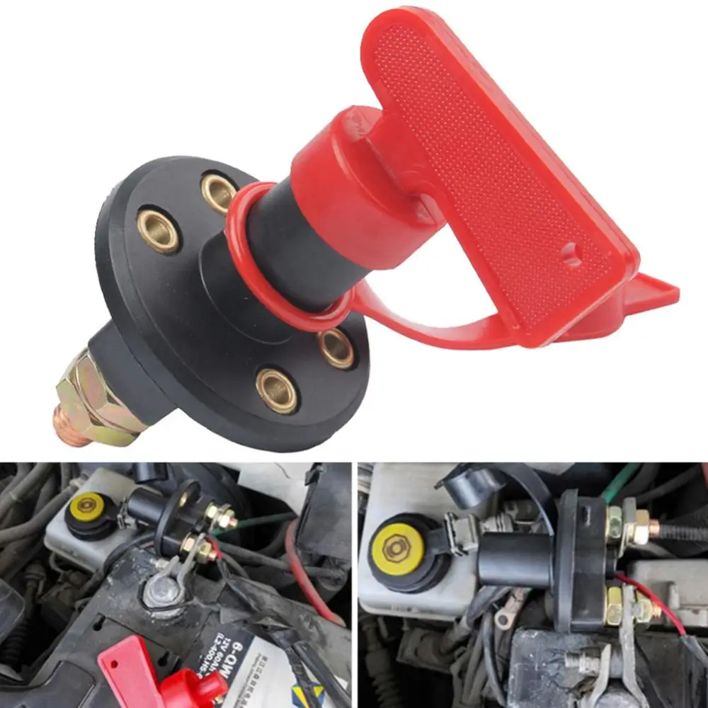 Battery Disconnect Switch Car Battery Isolator Disconnect Power Cut Off Kill Rotary Safety Switch Insulated Rotary Key Truck