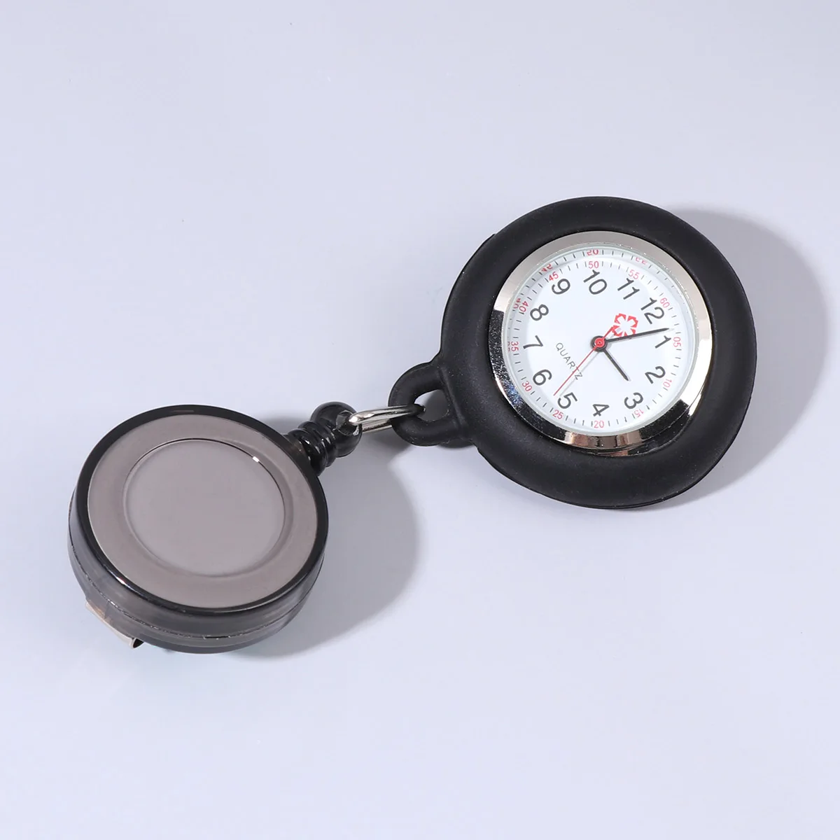 Nurse Watch Pocket Clip on Badge Reel Hanging Student Accessories Girls Durable Smiling Face Clear Number Accurate Time