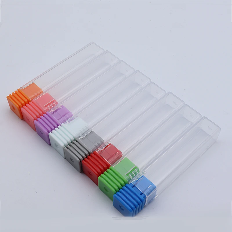 10pcs Container for Nail drill bit burs 2.35mm Hole 8 Colors