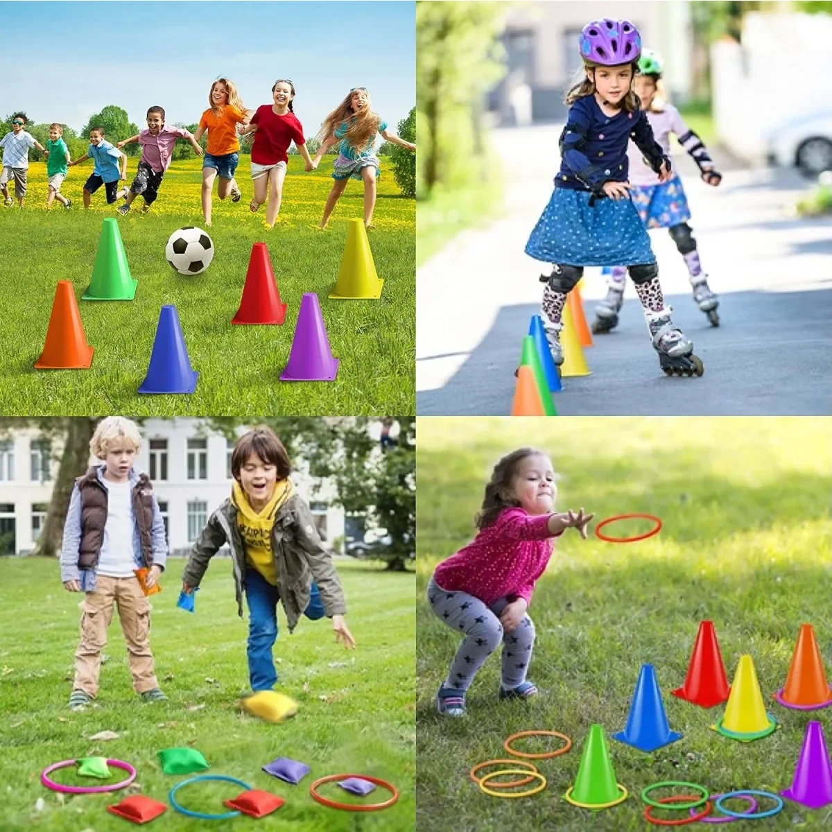 子供のための柔らかいプラスチック製のボールの指輪,誕生日パーティー,屋外ゲームの組み合わせ,3 in 1, 32個
