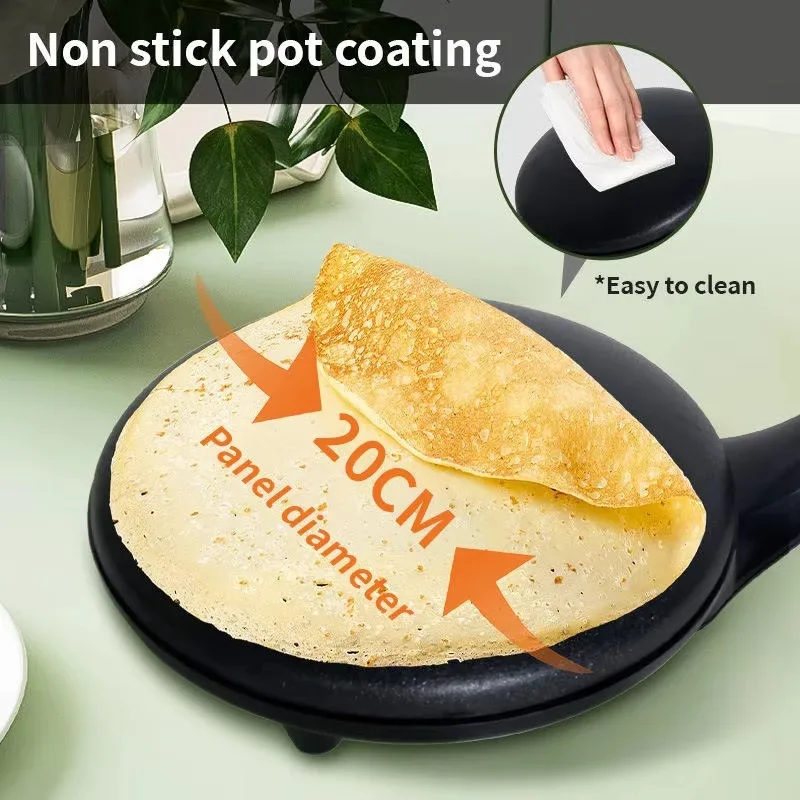 Poêle à frire antiadhésive électrique crêpière petit déjeuner machine à pizza crêpes plaque de cuisson gâteau