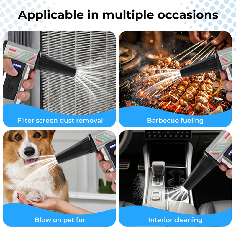 Alat Pembersih Mobil Xiaomi Turbo Jet Blower 990000RPM dengan Nozel Panjang, Peniup Udara Listrik, Penyedot Debu Mobil, Kipas Turbo Jet