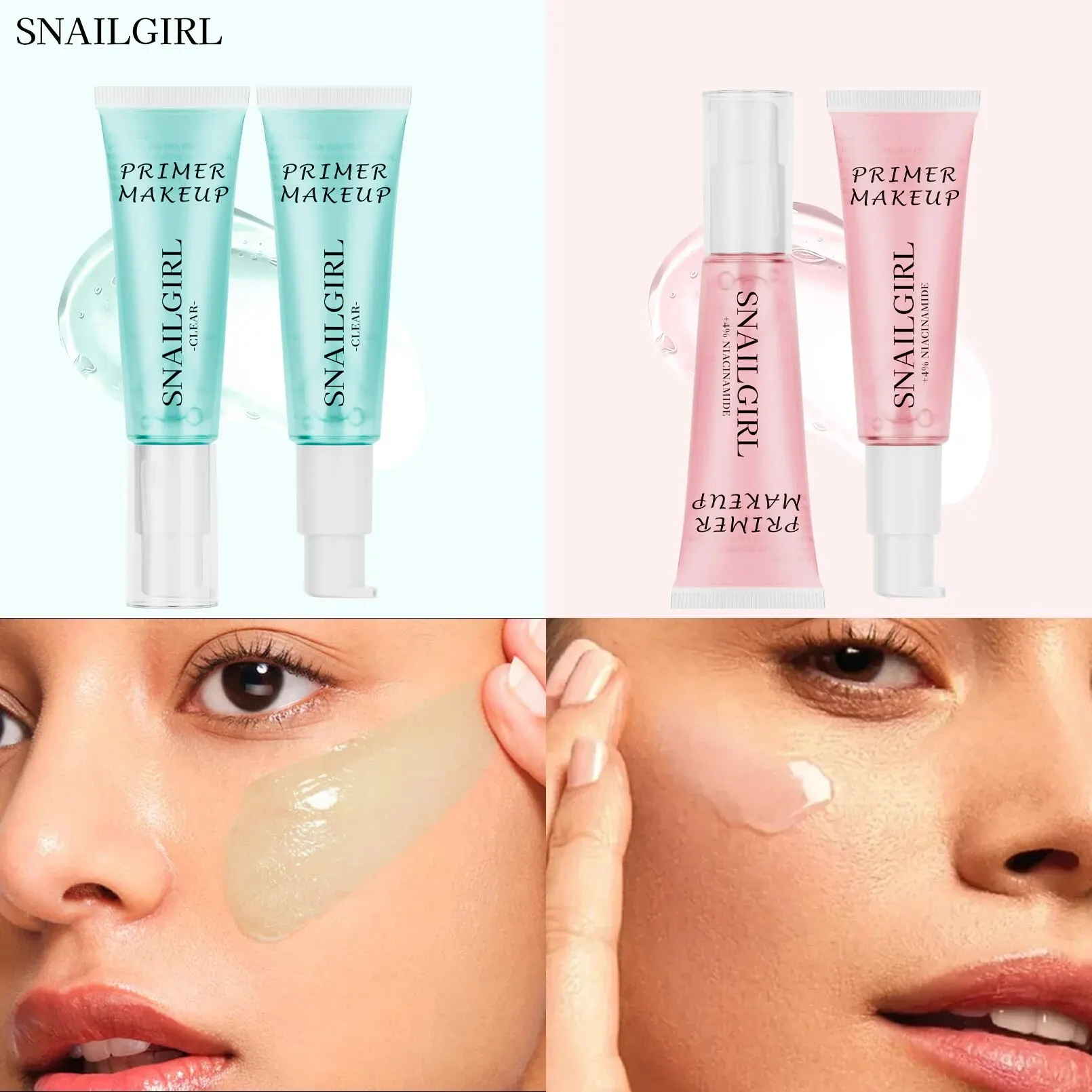 Primer Face Makeup, Power Long Lasting Hydrating Smoothing Gel-Based Face Primer Gripping Makeup trucco idratante isolato