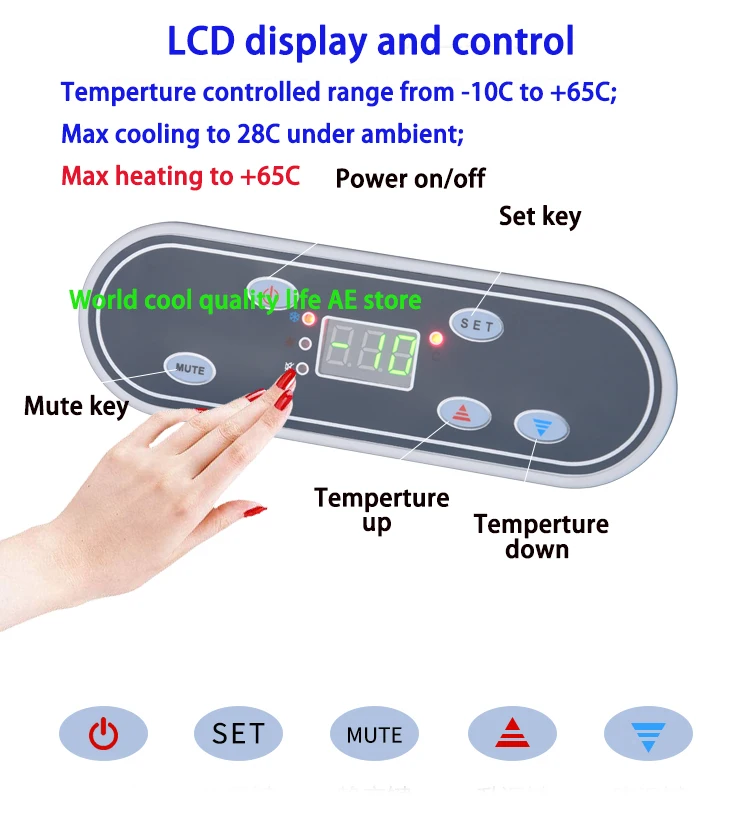 مبرد حراري خارجي RV وفريزر دافئ ، ثلاجة صغيرة محمولة ، مناسبة للتخييم ، والتنزهي ، سيارة ، منزل ، تيار متردد 1 ، العاصمة ، 19 لتر