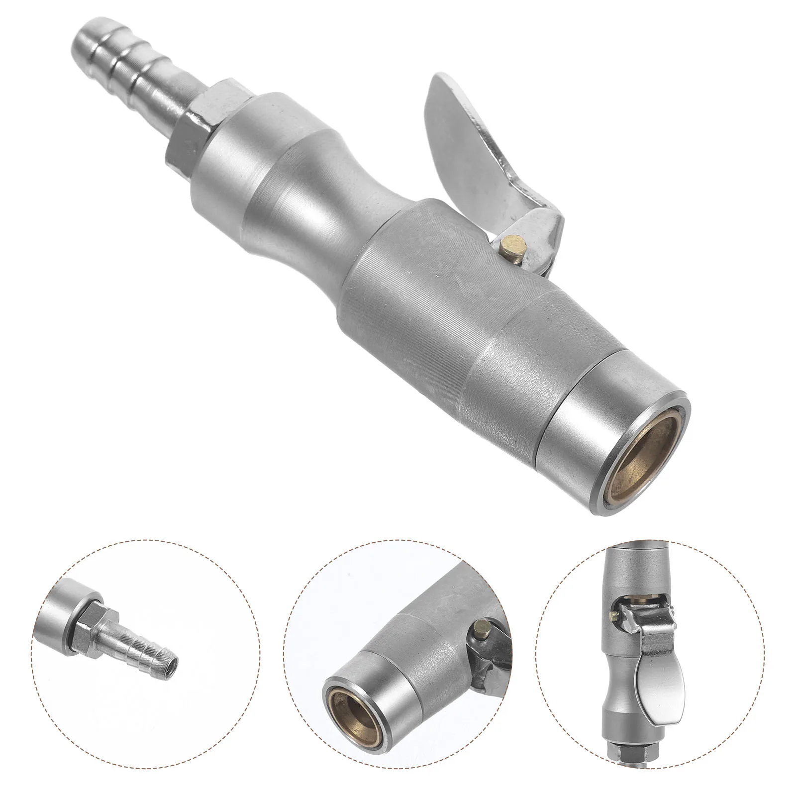 Mandril de inflador de pneus com travamento automático, aço de cobre durável, fácil conexão, uso, design elegante, infladores compatíveis, válvulas manuais