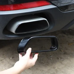 For BMW X5 F15 G05 X6 F16 X7 G07 2014-2021 40d 50i M sports Stainless Car Black Car Exhaust Pipe Cover Stickers Car Accessories