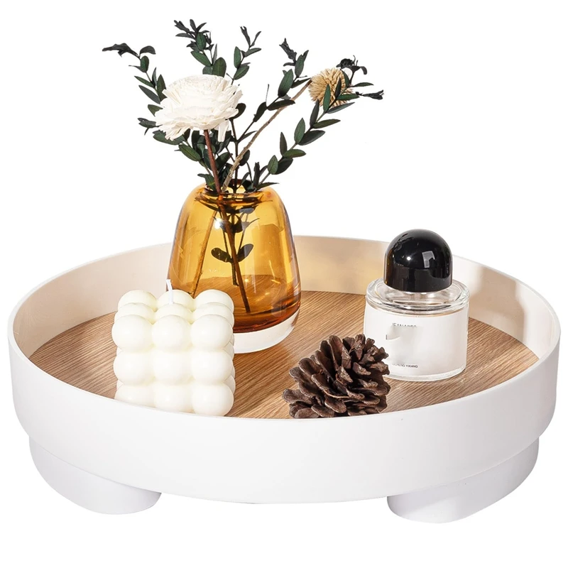 Decorative Tray Small Round Tray Home Decorative Bathroom Tray Wooden Decorative Tray