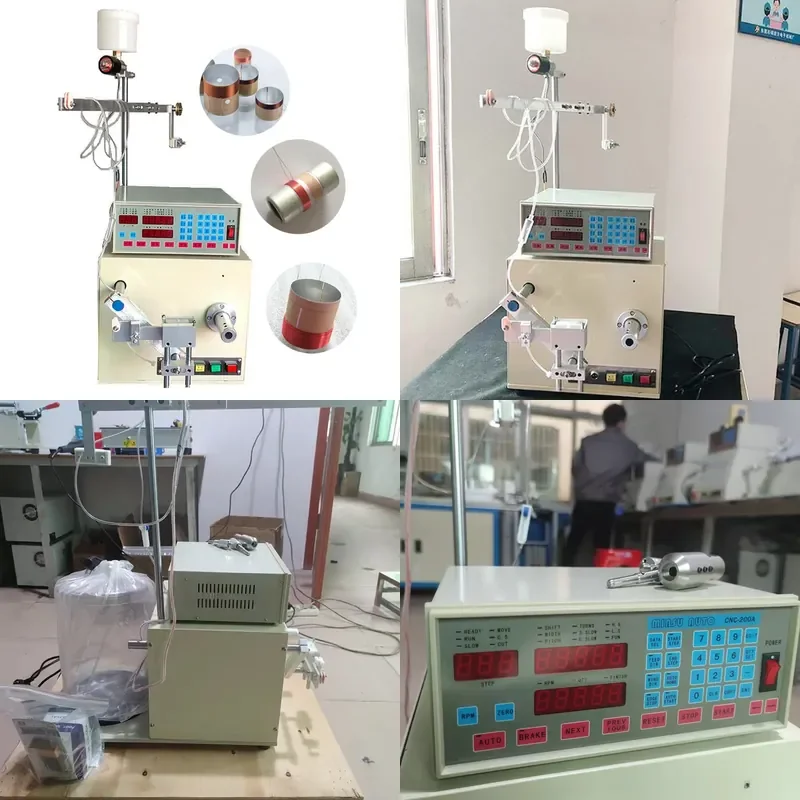 for Electronic Products Mechanical Headphones Voice Coil Winding Machine DC Brushless Spindle Motor Bearings PLC Core