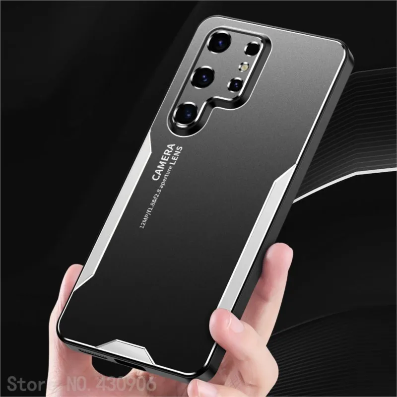 For Samsung Galaxy S25 Ultra Case Metal Aluminum Cover Protecting Lens Frost Case Prevent Fingerprints Metal+TPU