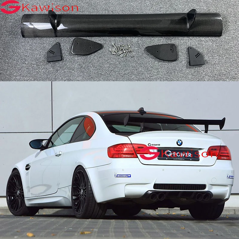 Car Styling GTS Carbon Fiber Modified Rear Spoiler Tail Wing For BMW 1M M2 M3 F82 E87 E90 E92 E93 F30 F10 G80 Revozport Style