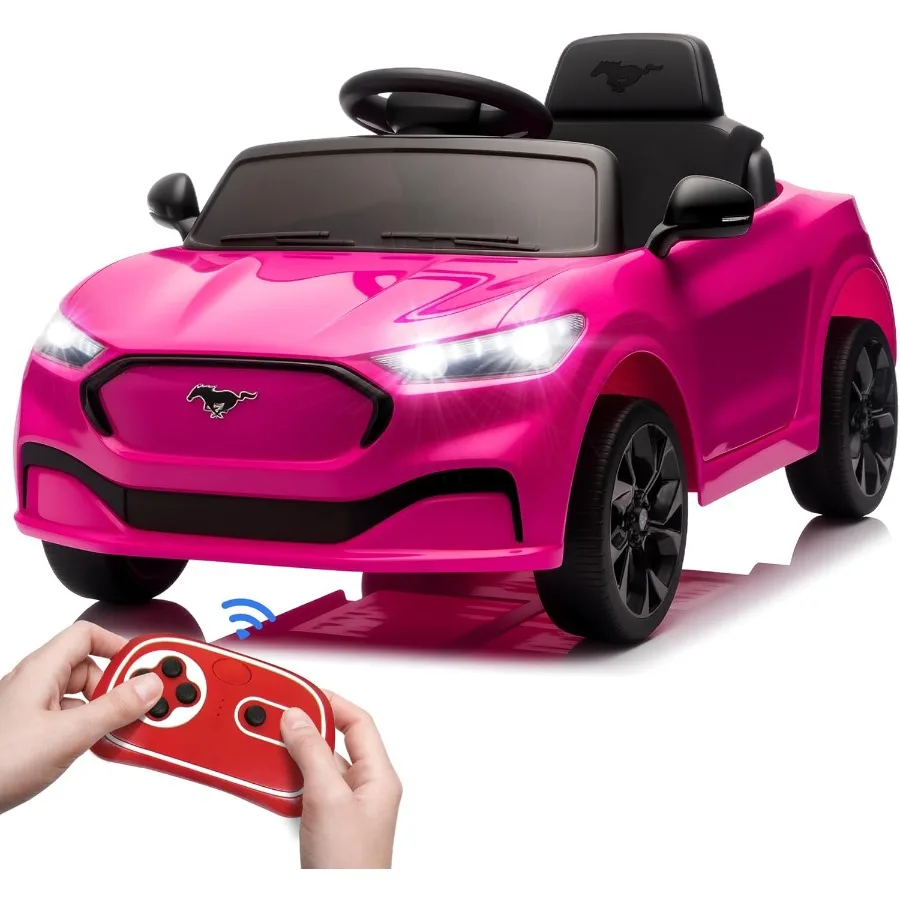 Auto da giro elettrica per bambini, Auto elettrica per bambini 12V con telecomando, Giocattoli da giro per bambini con luci a LED, Lettore musicale