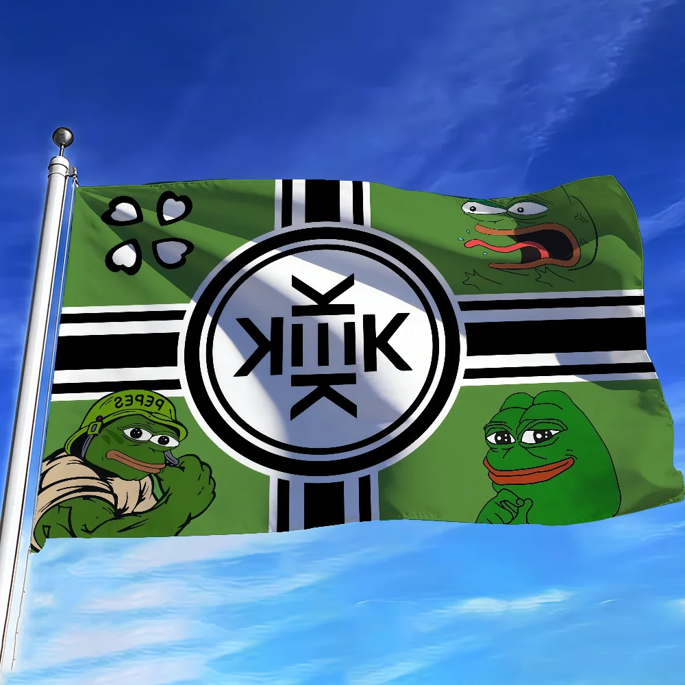 Bandera de Meme P-Pepe the Frog para dormitorio, sala de estar, bar, jardín, decoración activa para exteriores y conciertos