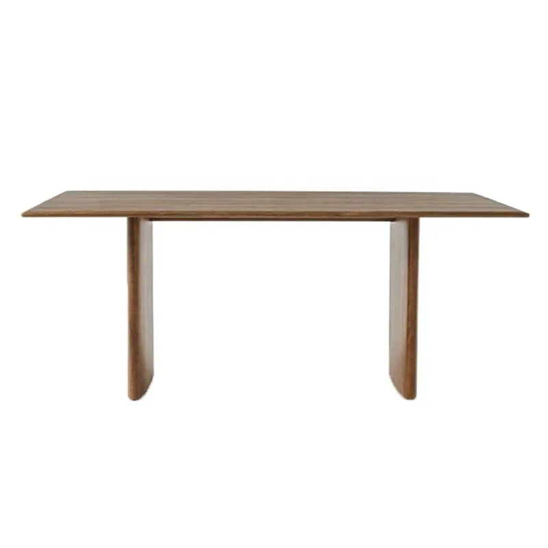 American Style Solid Oak and White Wood Dining Table Rectangle Dinner Table for Home Living Room Restaurant or Bar Use