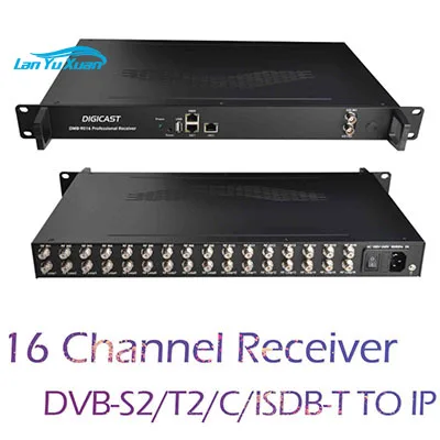 16 Channel Satellite TV Receiver Free to Air Internet Receiver DVB T2 Receiver SPTS MPTS ASI Output