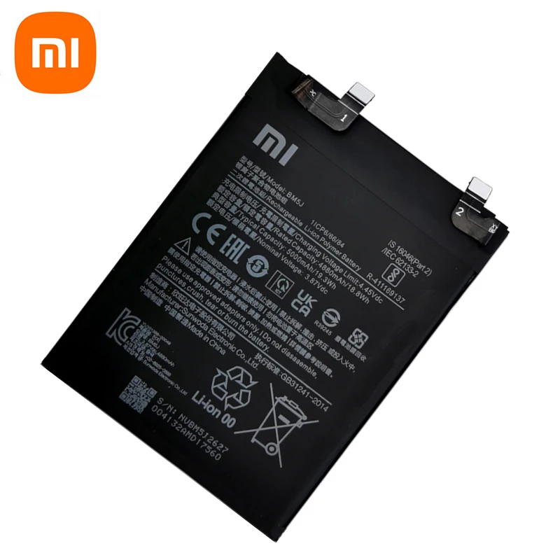 2024 Years 100% Original Replacement 5000mAh BM5J Battery For Xiaomi Mi 12T Pro Redmi K50 Genuine Phone Batteries Fast Shipping