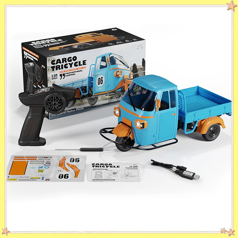 

1/10 Радиоуправляемый автомобиль 3-колесный радиоуправляемый автомобиль с задним приводом, полномасштабный высокоскоростной автомобиль, связанные фары, радиоуправляемая модель автомобиля, игрушки с дистанционным управлением, автомобили для детей