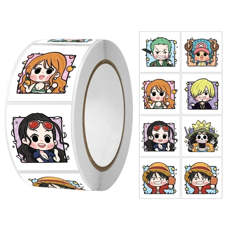 

One Piece Anime Luffy Zoro Chopper Nami Roll Decoration Handbook Sticker Creative Personalized Sealing Sticker Gift Wholesale