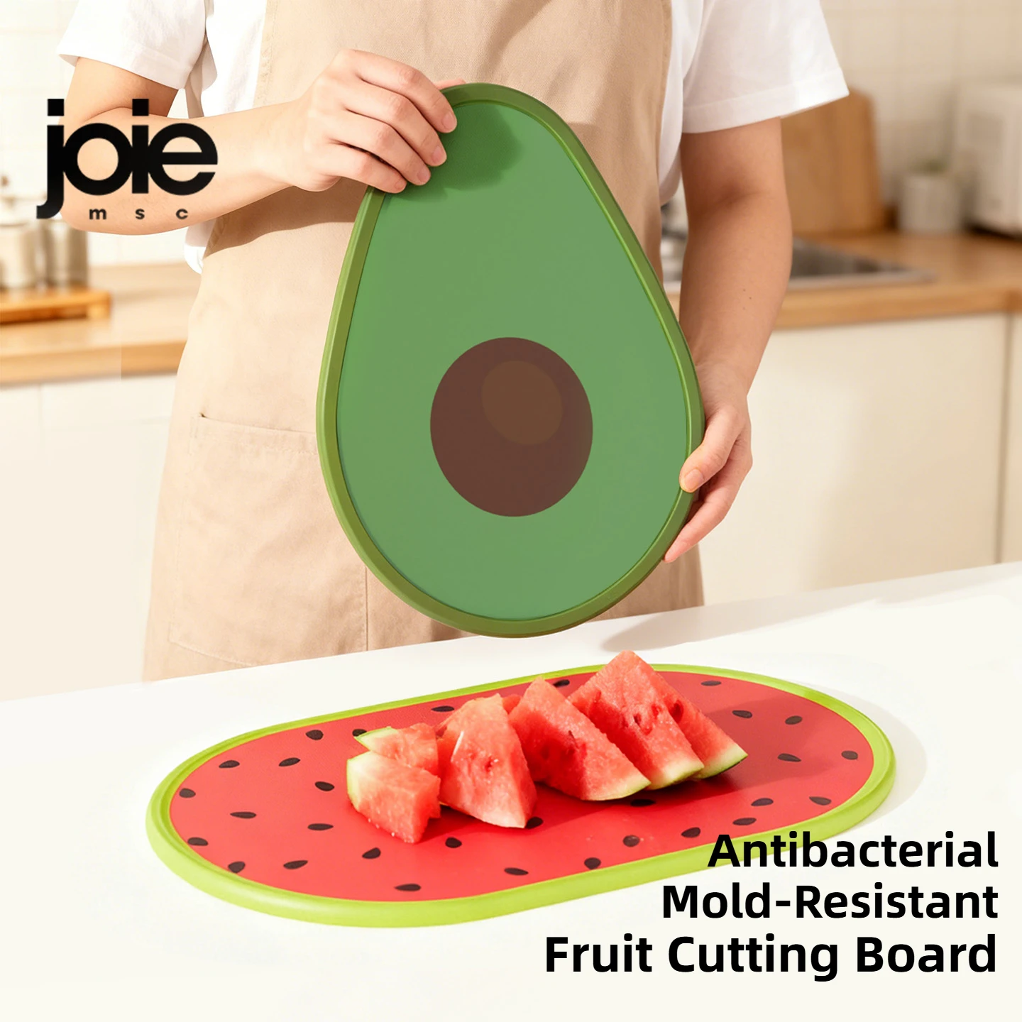Joie planche à découper pastèque avocat antibactérien résistant au moule Double face mignon Fruits légumes PP planche à découper cuisine