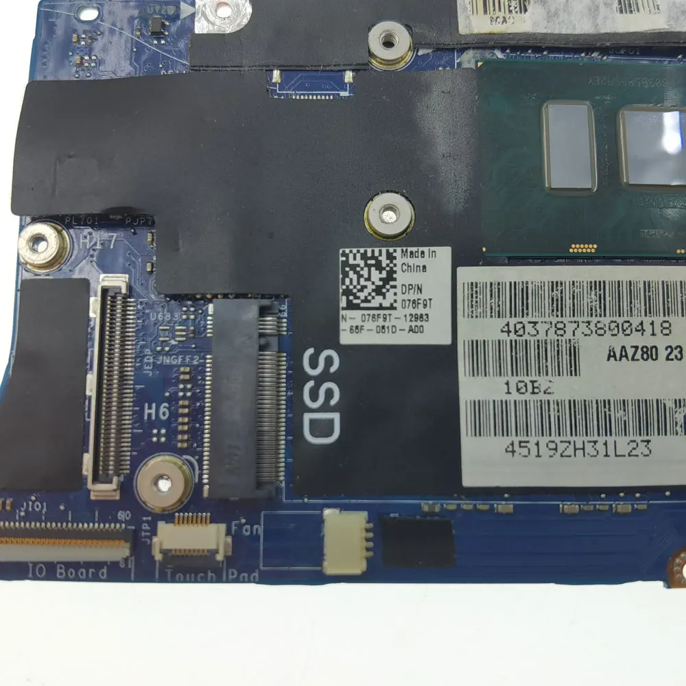 DELL XPS 13 9350 노트북 마더보드용 LA-C881P 076F9T 0TG3CN 0H67KH 0V33HM i3 i5 i7-6th Gen CPU 8G/16G RAM DDR3 완전 테스트됨