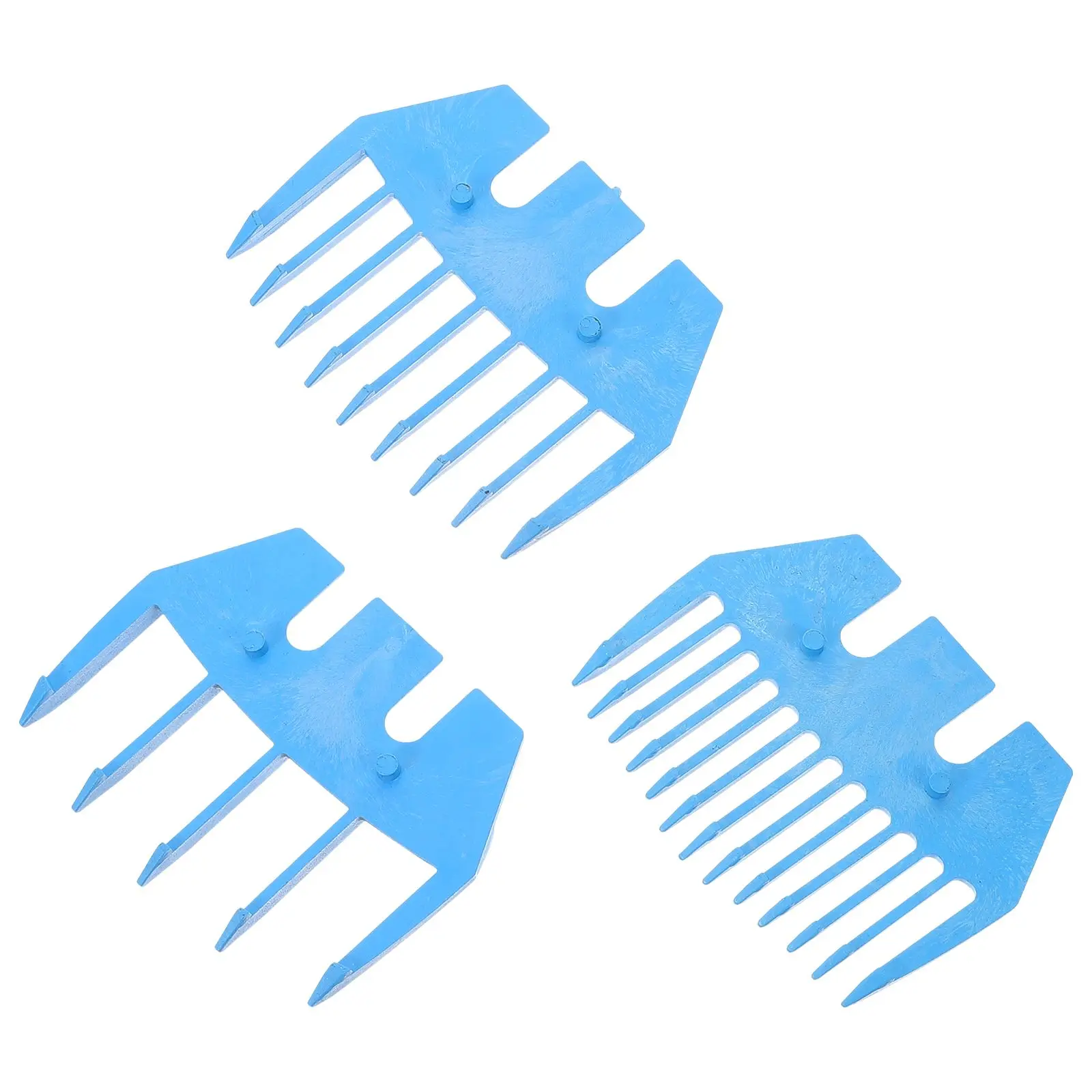 3 Pcs Electric Wool Trimmer Blue Plastic Guides for Goat Sheep Razor Attachment Clippers Man Shearing Grooming Tools Anti Injury