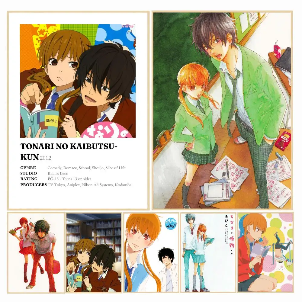 anime M-My Little Monster-R Poster Decorative Wall Art Sticker for Cafe Office Bedroom and Living Room