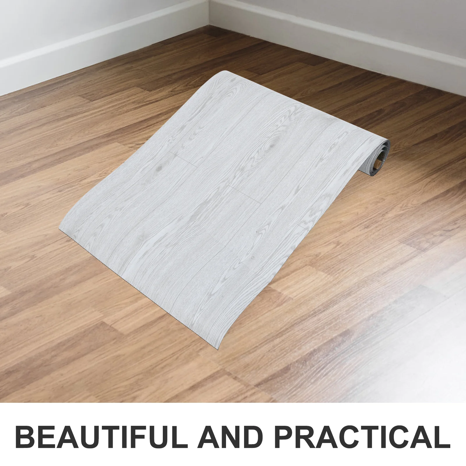 Self-Adhesive PVC Flooring Roll Wear-Resistant Easy Installation for Supermarkets Homes Peel and Stick Floor Decal Antislip