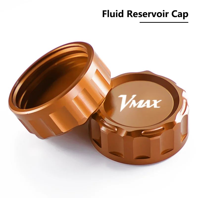 For Yamaha VMAX V-MAX V MAX 1200 1985-2008 2023 Motorcycle CNC Aluminum Rear Brake Fluid Cylinder Master Reservoir Cover Cap