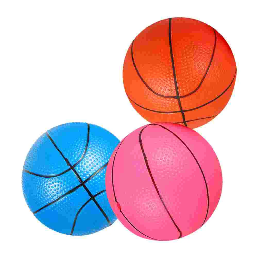 3 Pcs Basketball Bouncing Balls Toys Children Basketballs Kids Sports Supply Puzzle